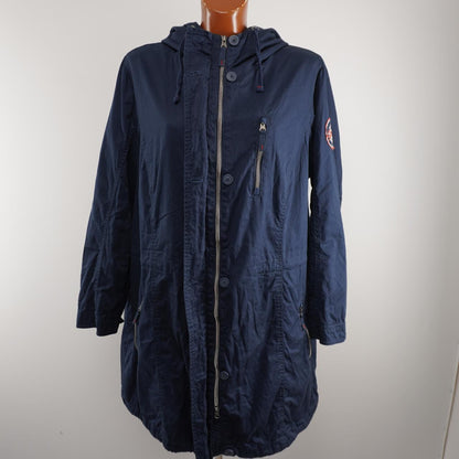 Women's Parka Maxi Blue. Dark blue. XXXXL. Used. Good