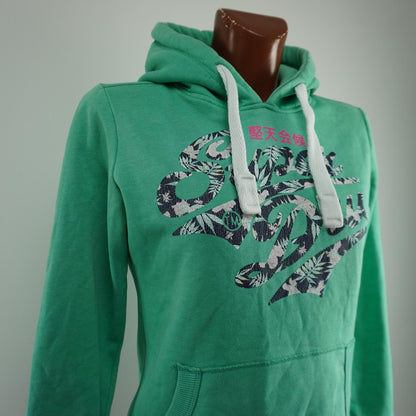 Sudadera con capucha para mujer Superdry. Verde. S. Usado. Bien