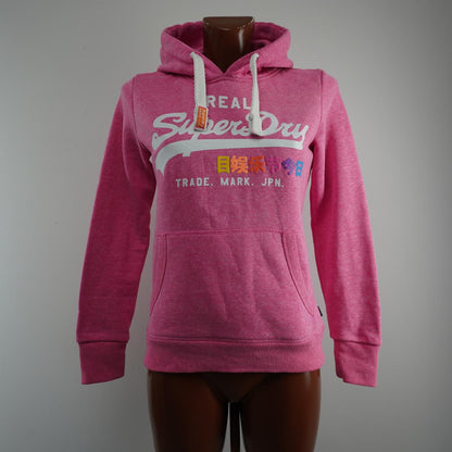 Sudadera con capucha para mujer Superdry. Rosa. M.Usado. Bien