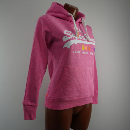 Sudadera con capucha para mujer Superdry. Rosa. M.Usado. Bien