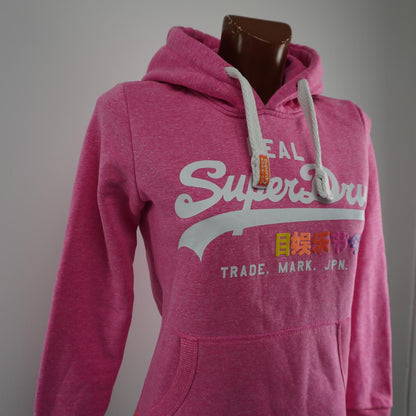 Sudadera con capucha para mujer Superdry. Rosa. M.Usado. Bien