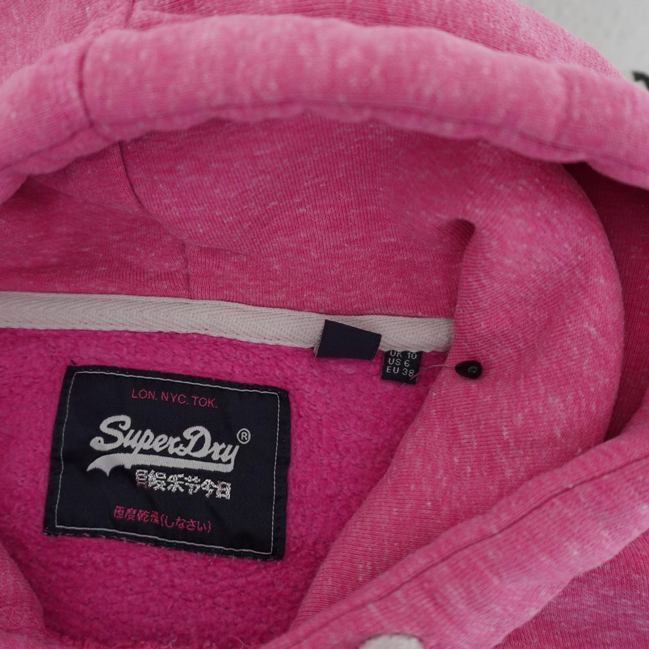 Sudadera con capucha para mujer Superdry. Rosa. M.Usado. Bien