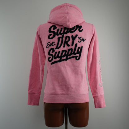 Sudadera con capucha para mujer Superdry. Rosa. M.Usado. Bien