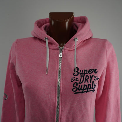 Sudadera con capucha para mujer Superdry. Rosa. M.Usado. Bien