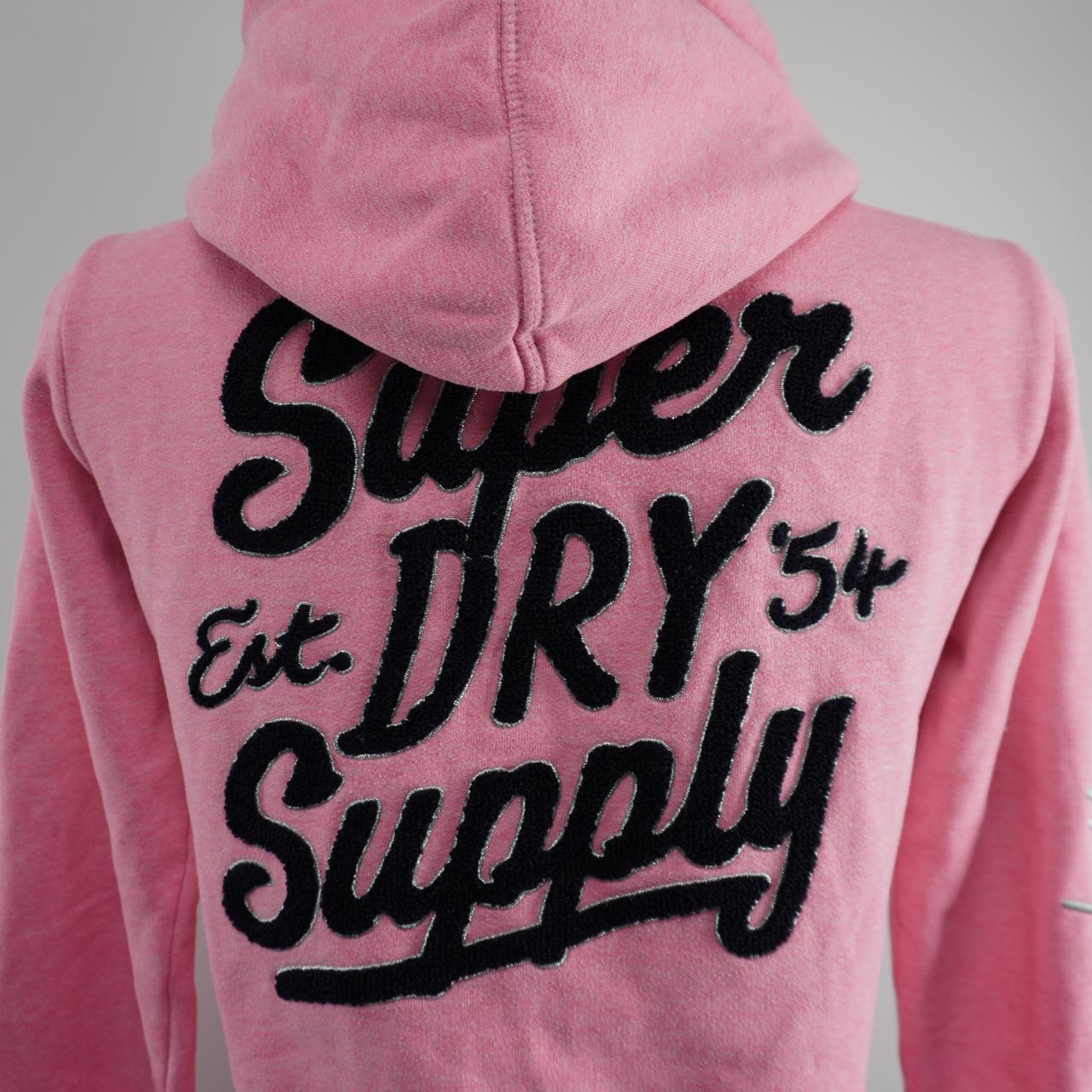 Sudadera con capucha para mujer Superdry. Rosa. M.Usado. Bien