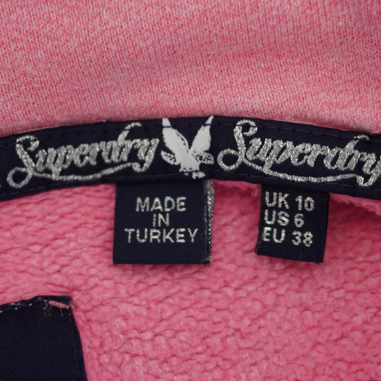 Sudadera con capucha para mujer Superdry. Rosa. M.Usado. Bien