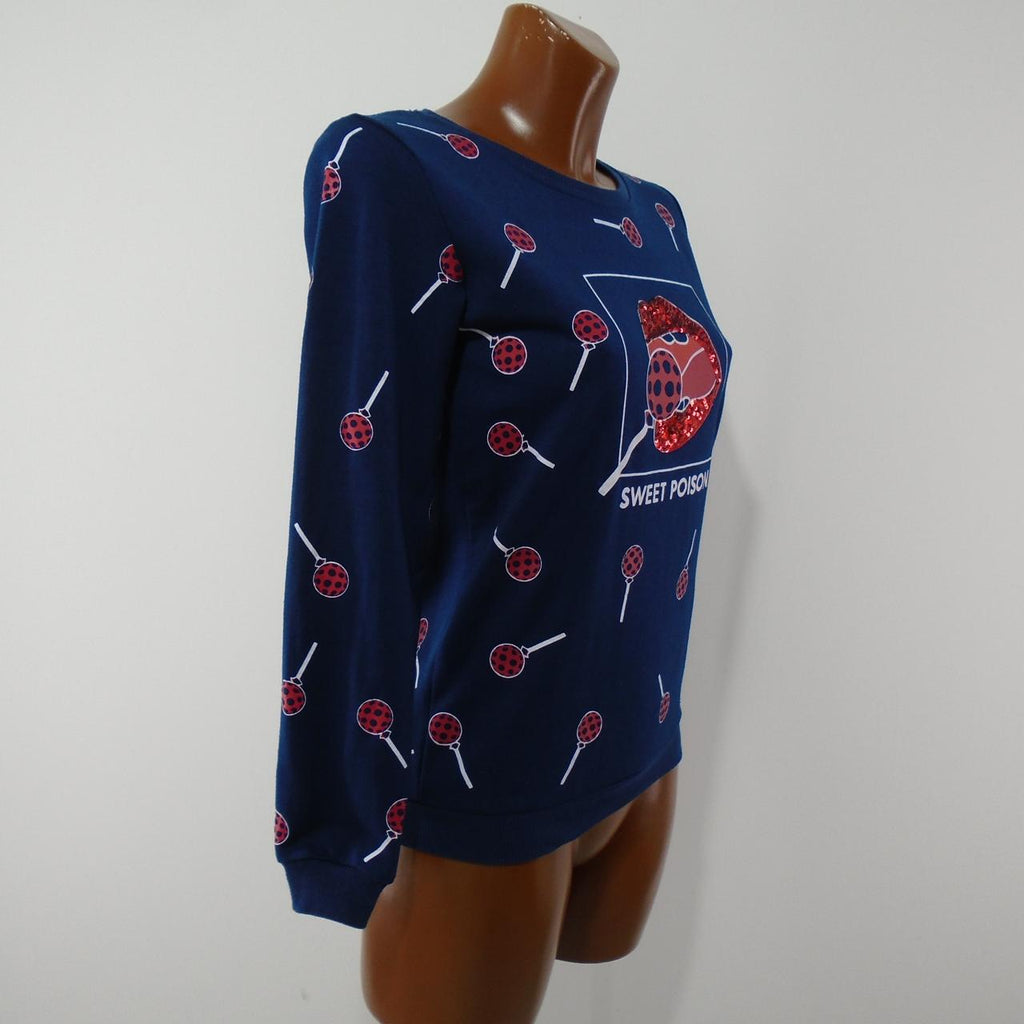 Women's Sweatshirt Sweet Poison. Dark blue. S. Used. Good