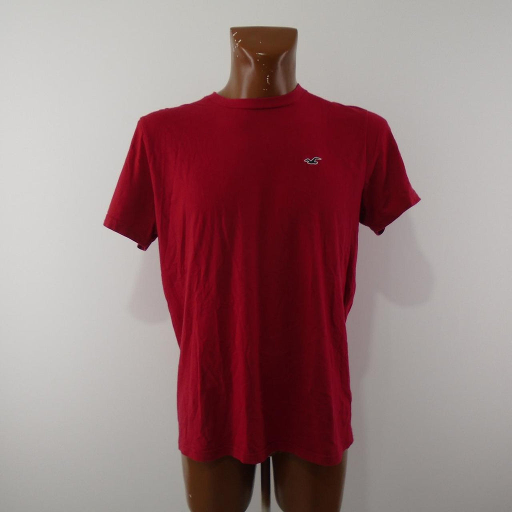Camiseta Hombre Hollister. Rojo. L. Usado. Bien