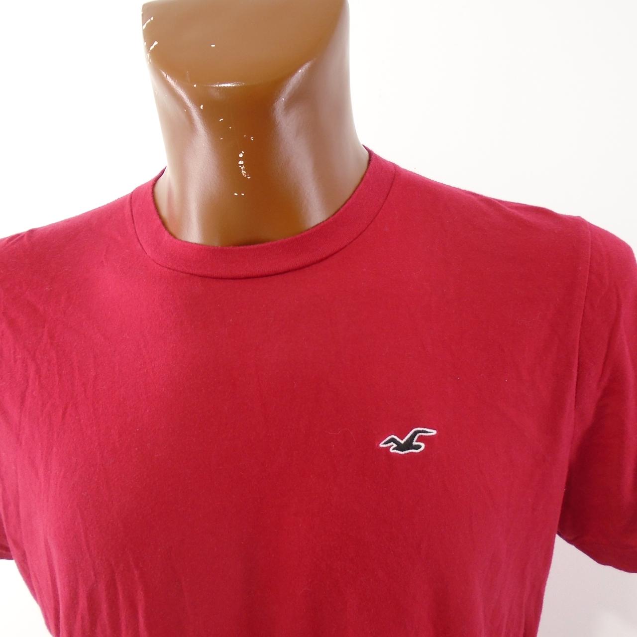 Camiseta Hombre Hollister. Rojo. L. Usado. Bien