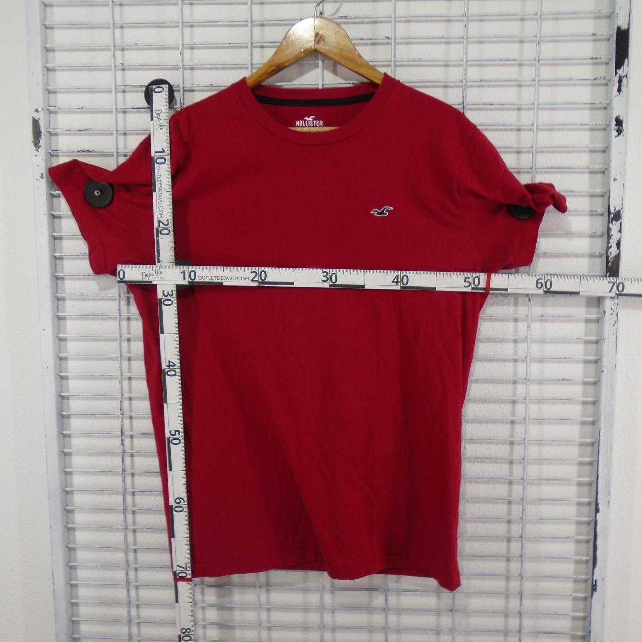 Camiseta Hombre Hollister. Rojo. L. Usado. Bien