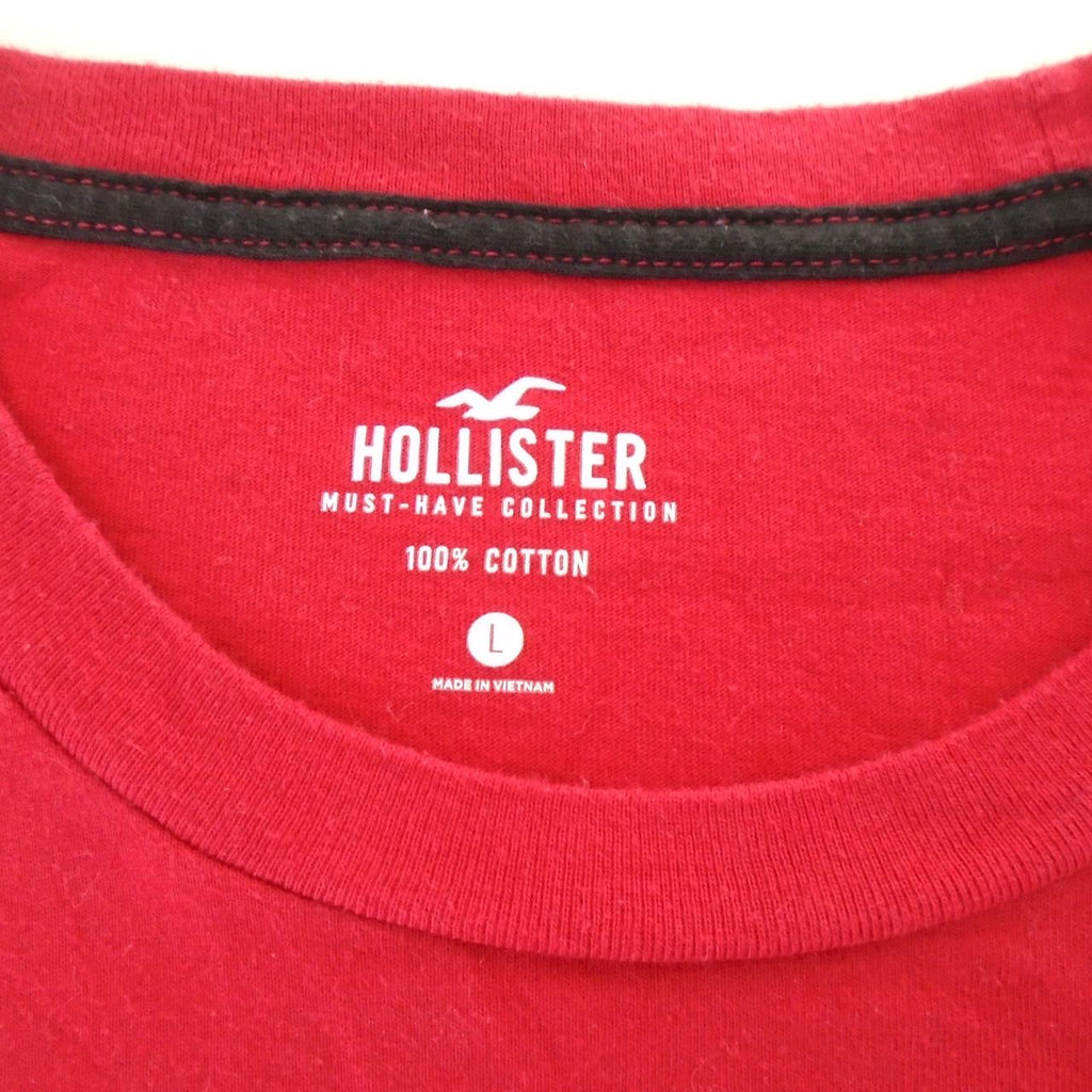 Camiseta Hombre Hollister. Rojo. L. Usado. Bien