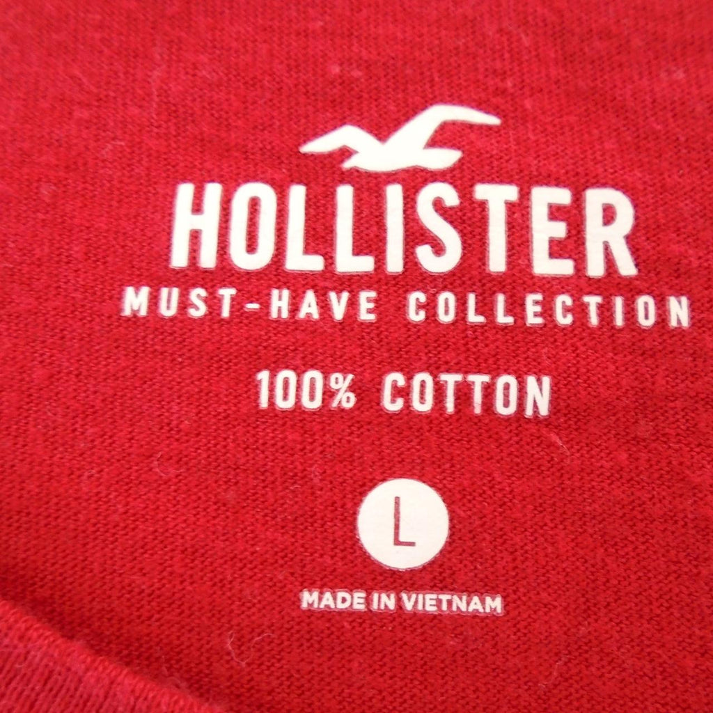 Camiseta Hombre Hollister. Rojo. L. Usado. Bien