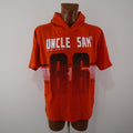 Men's T-Shirt Uncle Sam. Orange. XXL. Used. Good