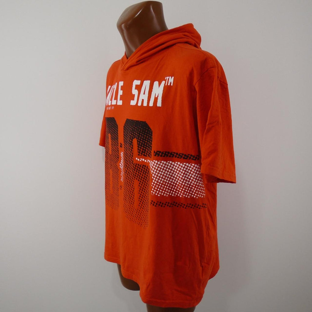 T-shirt homme Oncle Sam.  Orange.  XXL.  Utilisé.  Bien