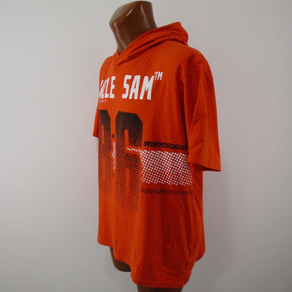 Men's T-Shirt Uncle Sam. Orange. XXL. Used. Good