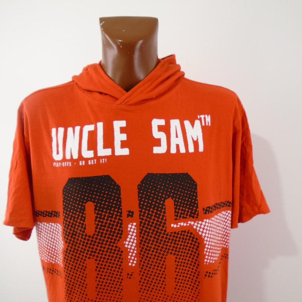 T-shirt homme Oncle Sam.  Orange.  XXL.  Utilisé.  Bien