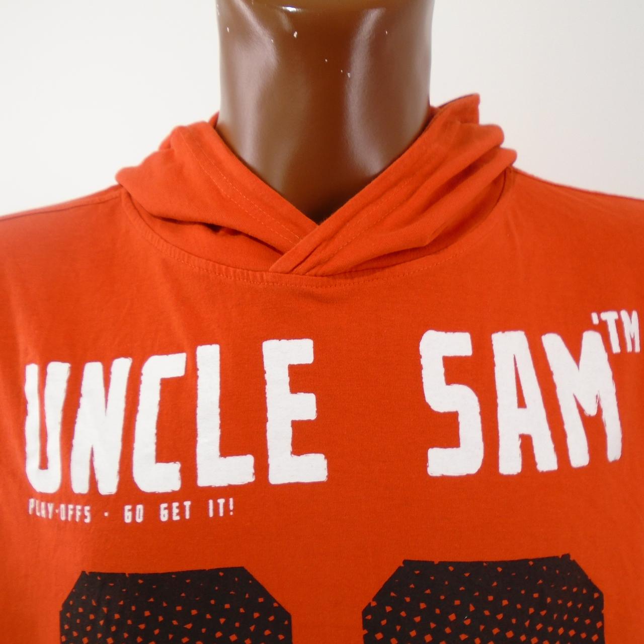 Herren T-Shirt Uncle Sam.  Orange.  XXL.  Gebraucht.  Gut