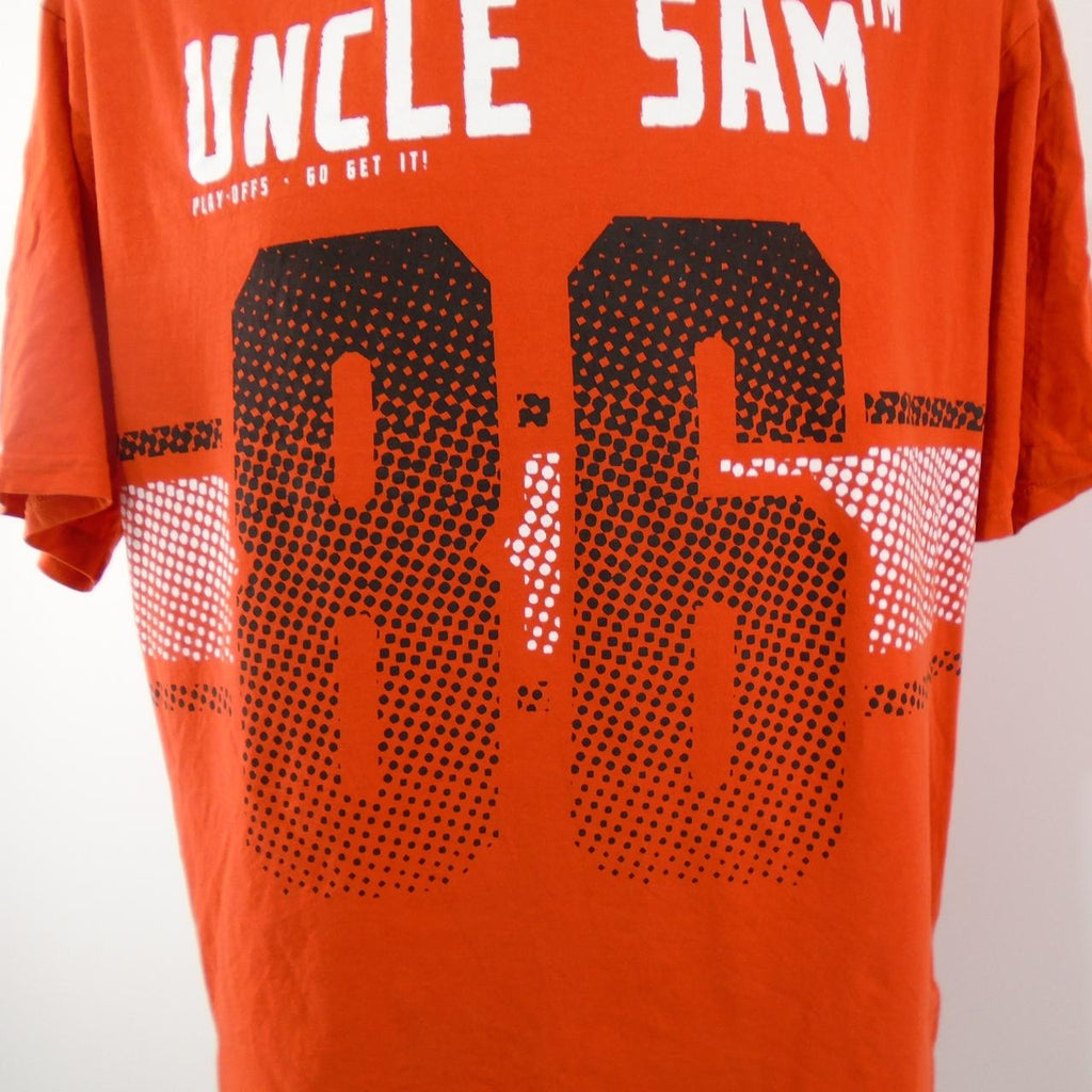 T-shirt homme Oncle Sam.  Orange.  XXL.  Utilisé.  Bien