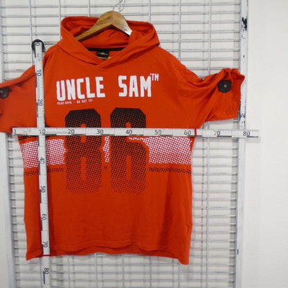 Men's T-Shirt Uncle Sam. Orange. XXL. Used. Good