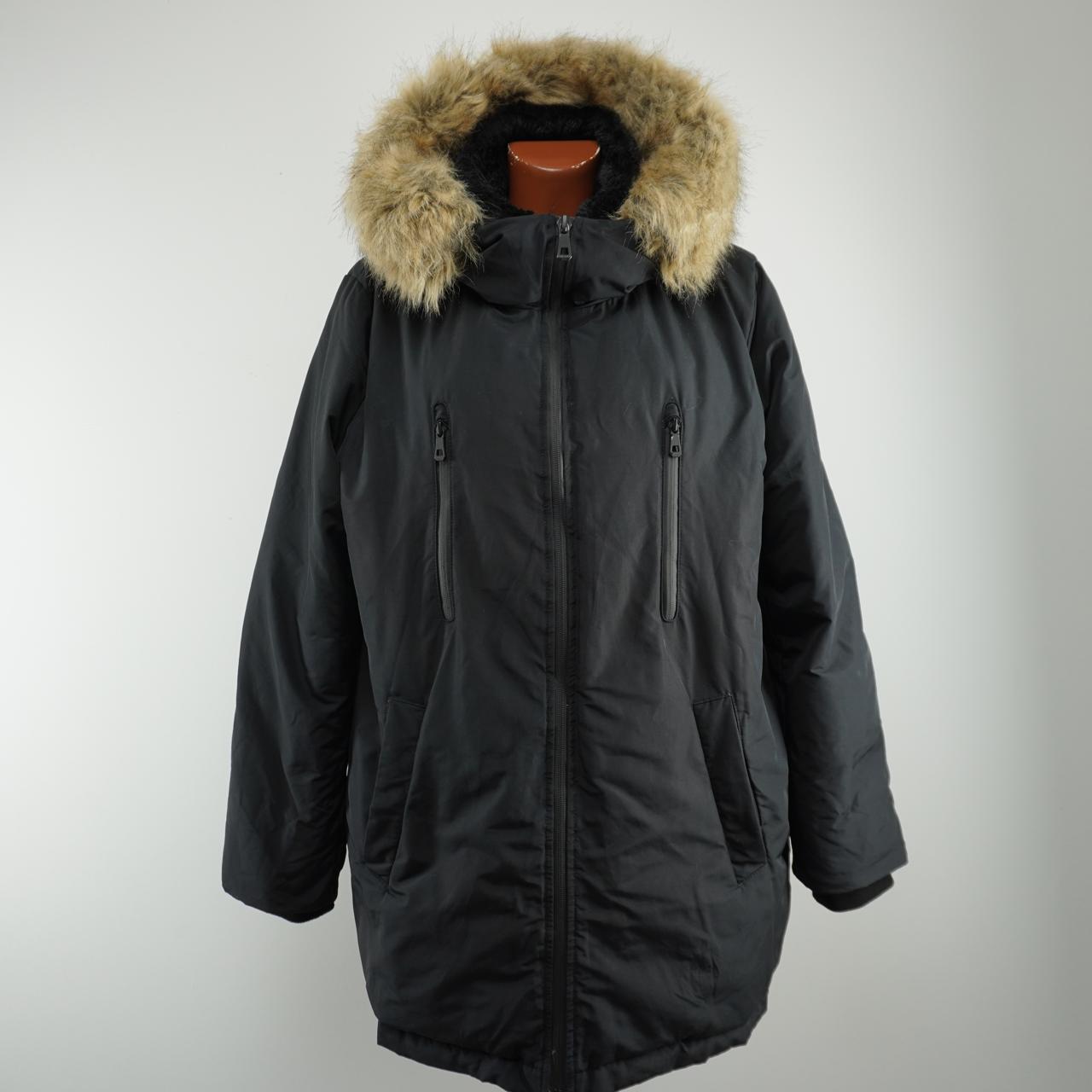 Women's Parka Zara. Black. XXL. Used. Good