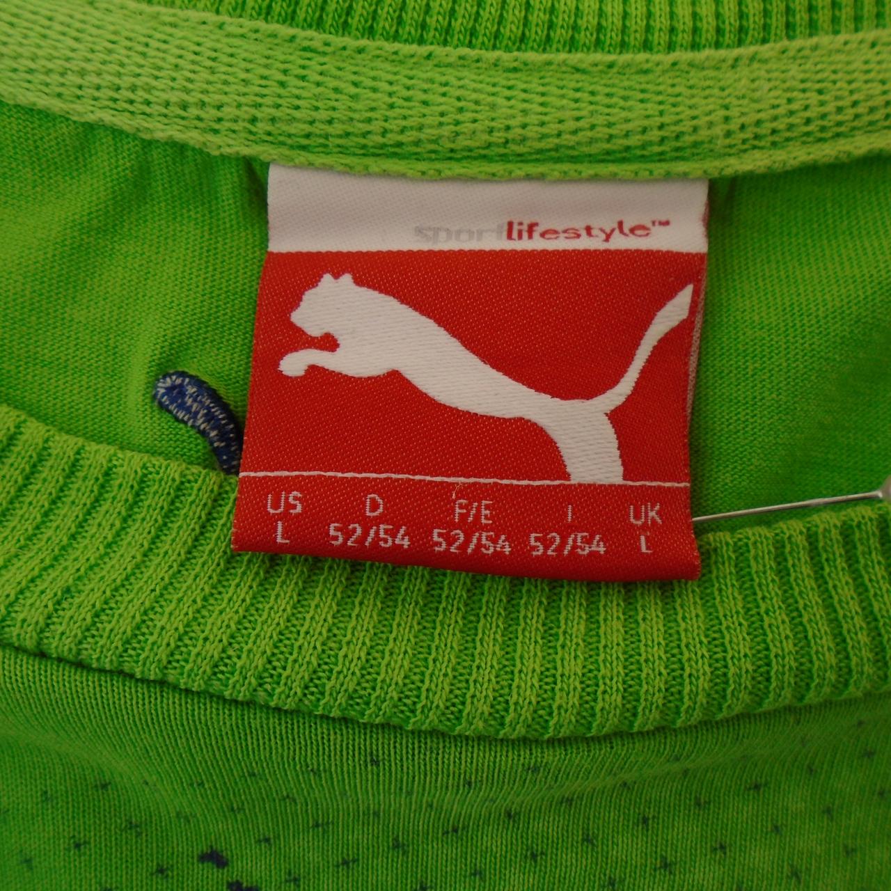 Camiseta de hombre Puma.  Verde.  L.Usado.  Bien