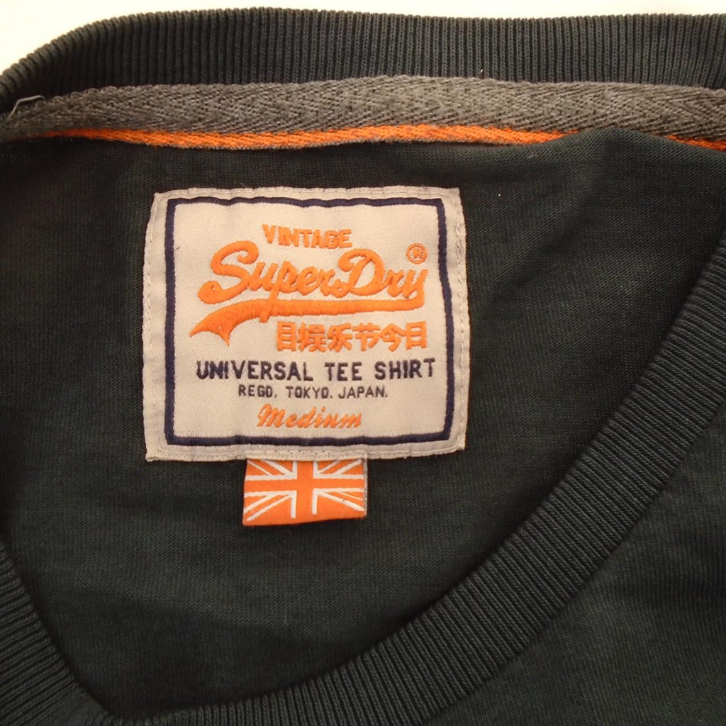 T-shirt Homme Superdry.  Le noir.  M. Utilisé.  Satisfaisant