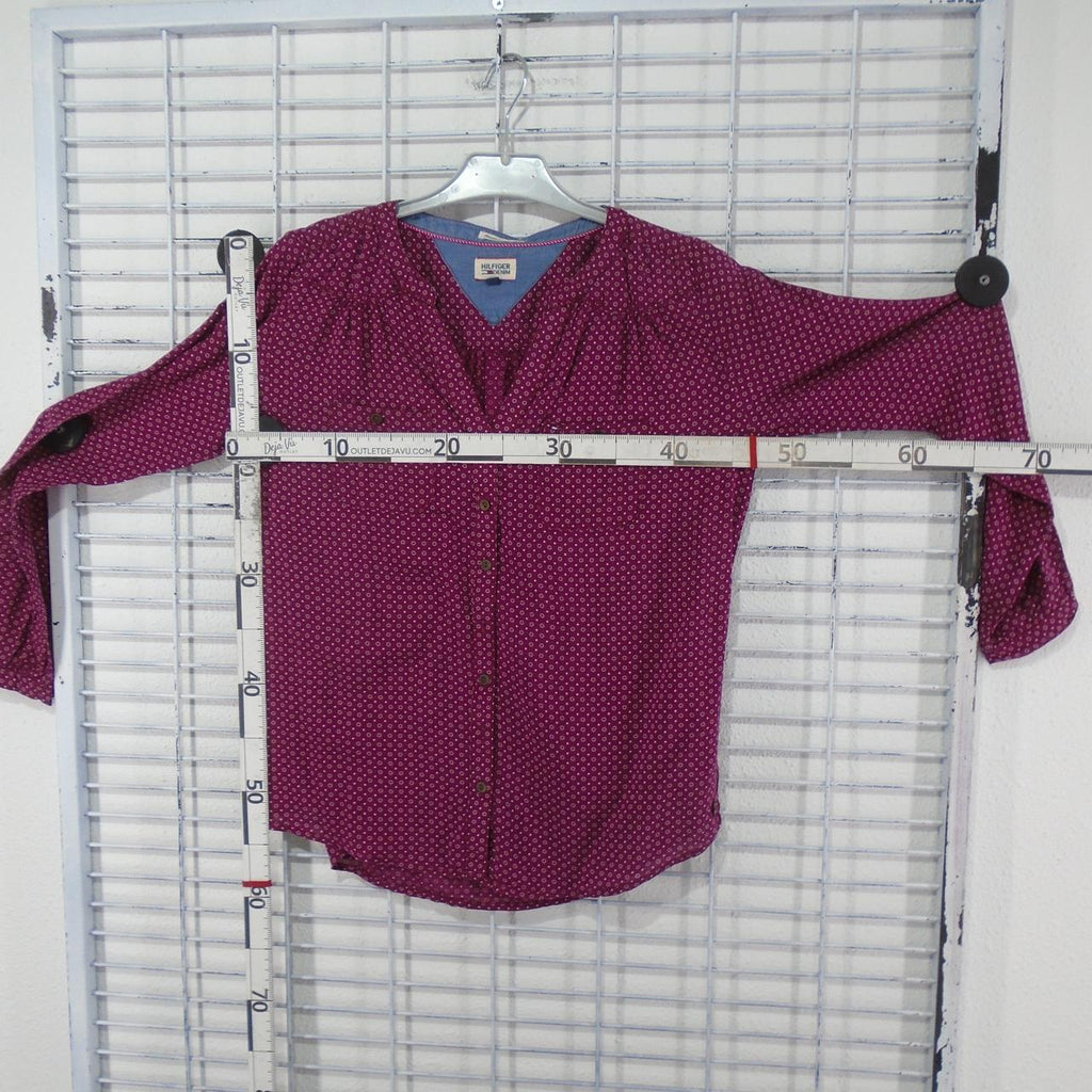 Women's Blouse Tommy Hilfiger. Bordeaux. XS. Used. Good