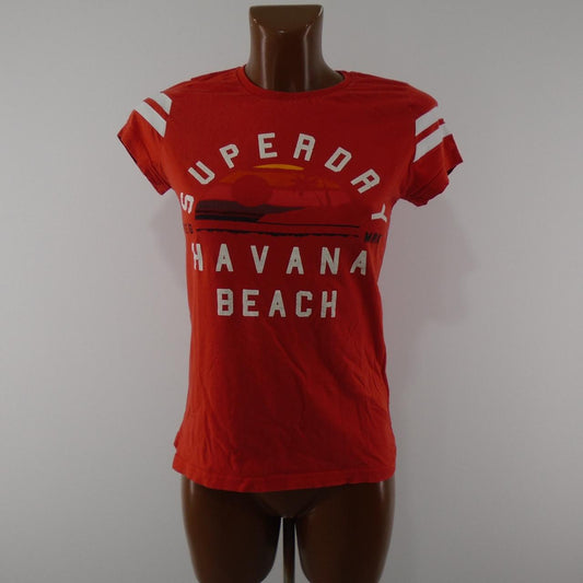 Women's T-Shirt Superdry. Red. M. Used. Good