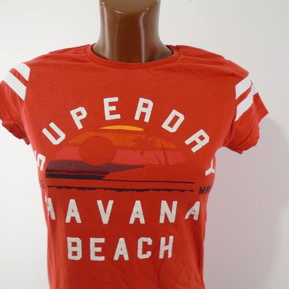 Camiseta Mujer Superdry. Rojo. M. Usado. Bien