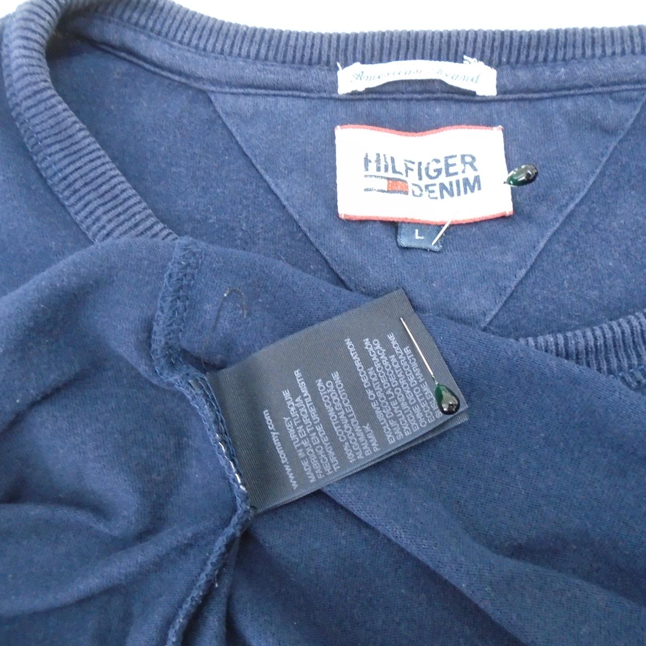 Men's T-Shirt Tommy Hilfiger. Dark blue. L. Used. Good