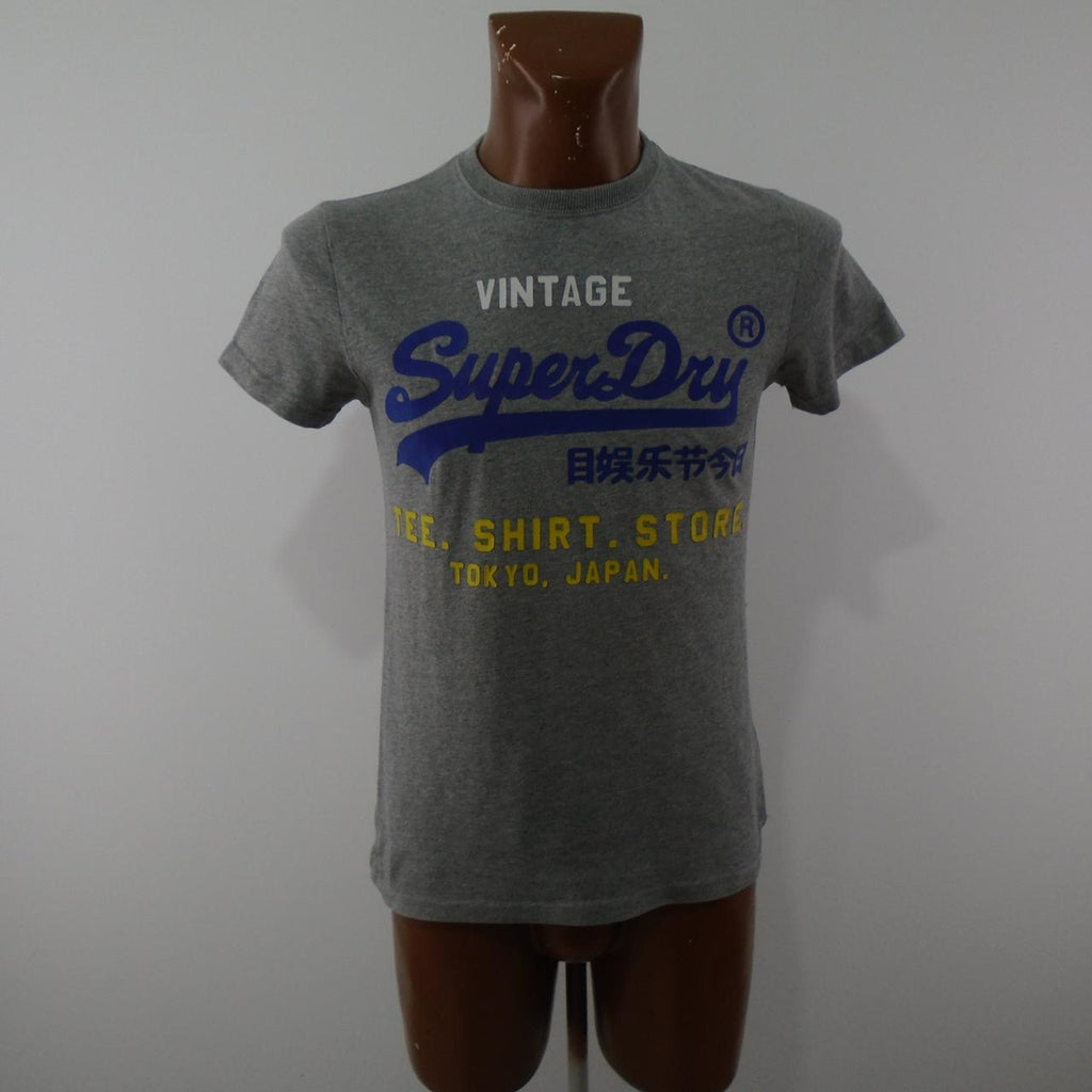 Camiseta Hombre Superdry Vintage. Gris. XS. Usado. Bien