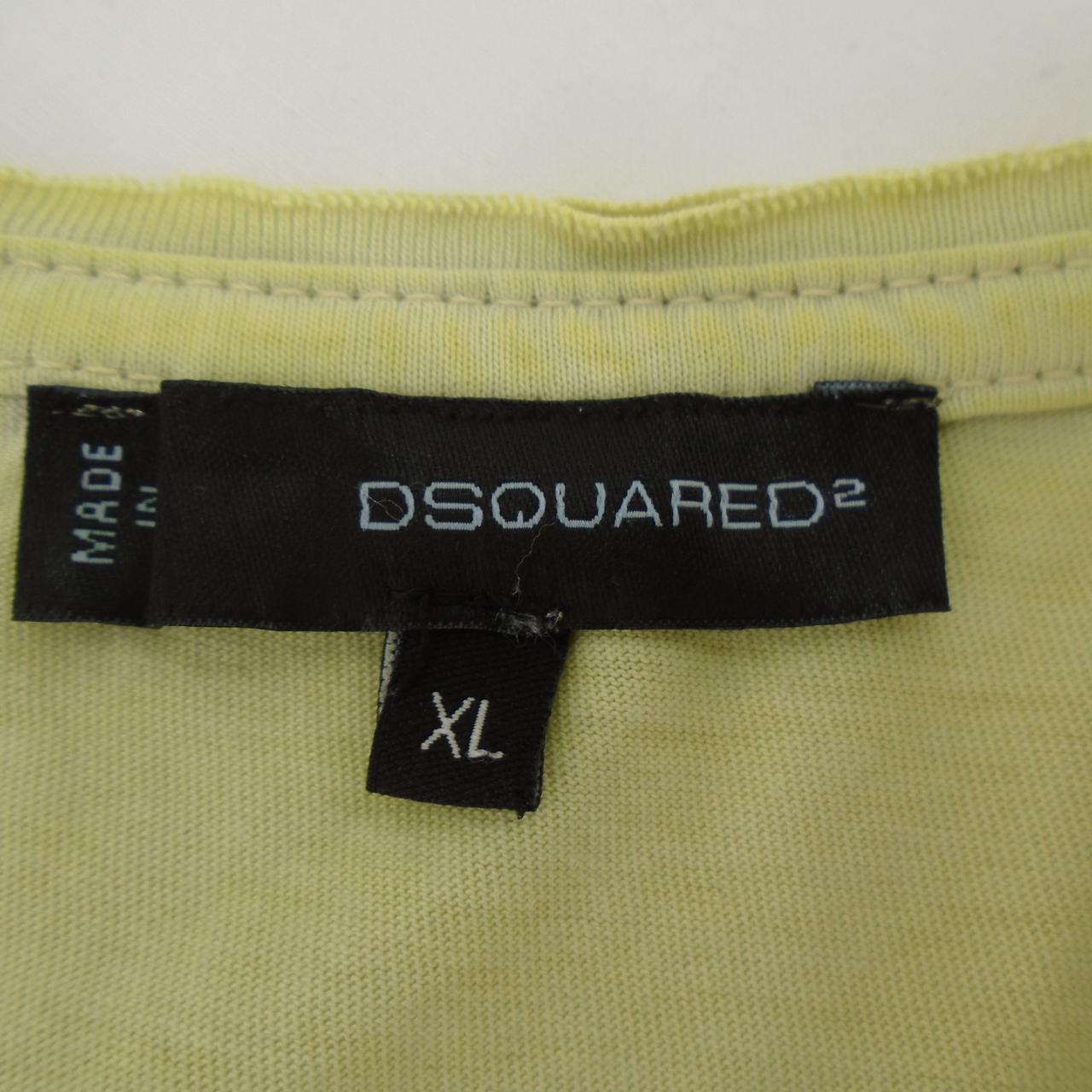 Herren-T-Shirt Dsquared2. Gelb. XL. Gebraucht. Gut