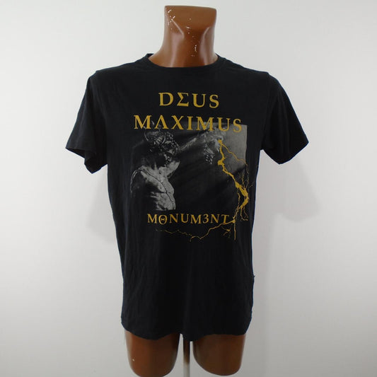 Herren-T-Shirt Deus Maximus. Schwarz. L. Gebraucht. Gut