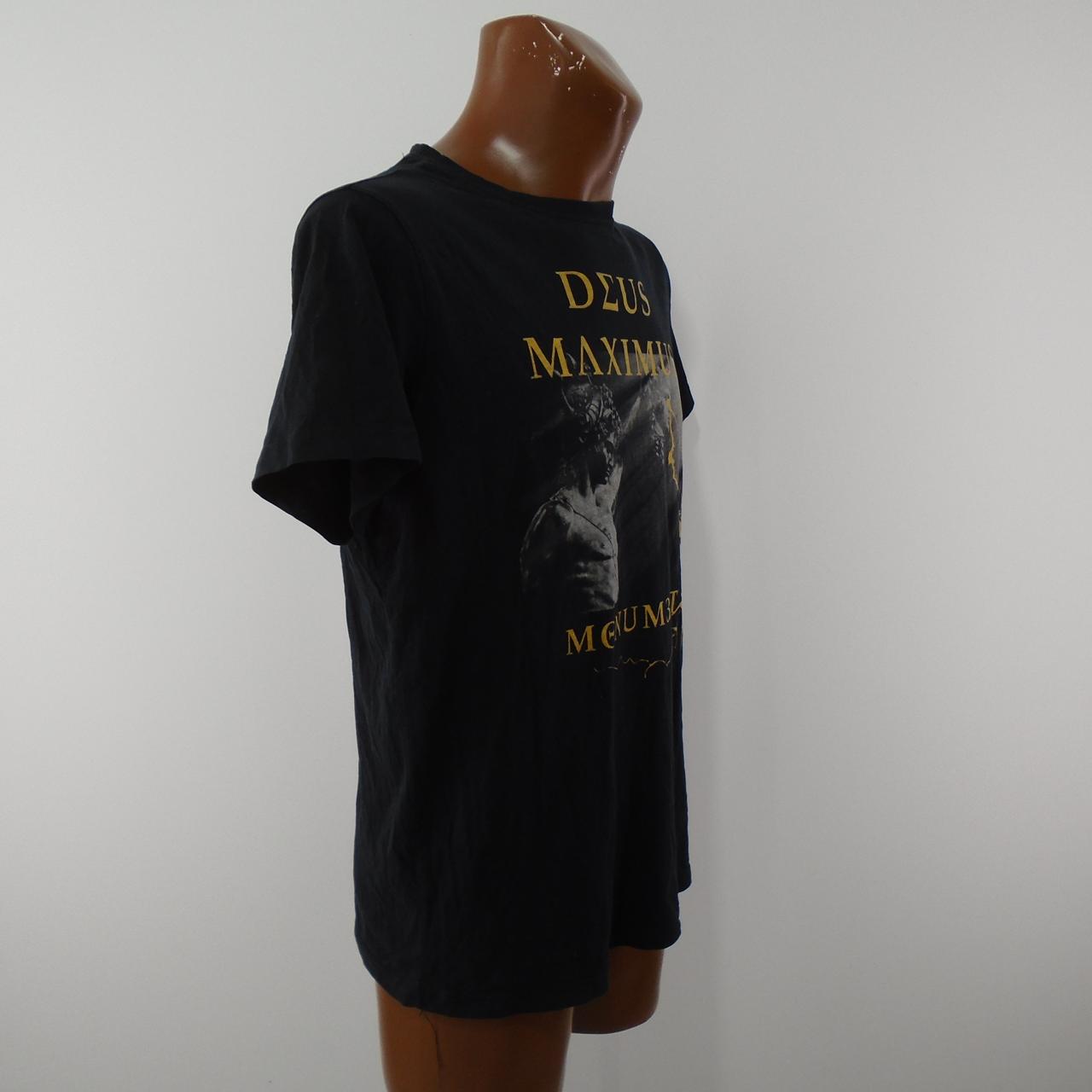 Men's T-Shirt Deus Maximus. Black. L. Used. Good