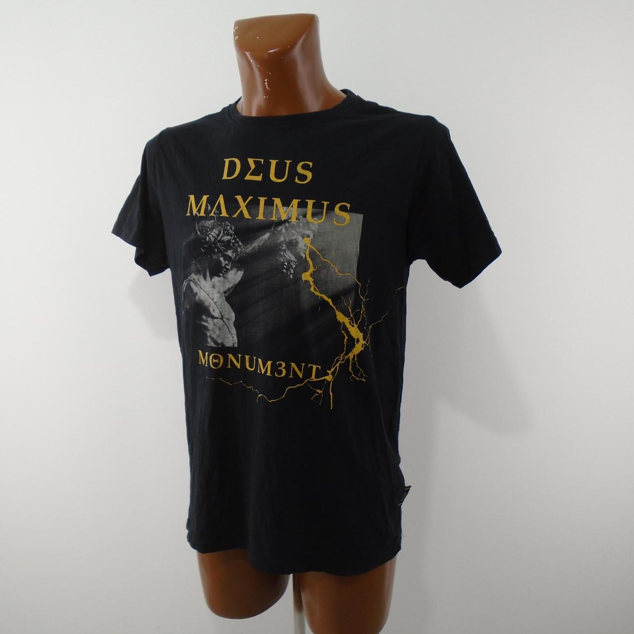 Men's T-Shirt Deus Maximus. Black. L. Used. Good