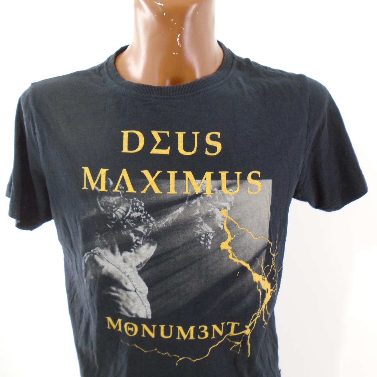 Men's T-Shirt Deus Maximus. Black. L. Used. Good