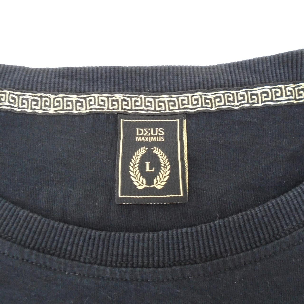 Men's T-Shirt Deus Maximus. Black. L. Used. Good