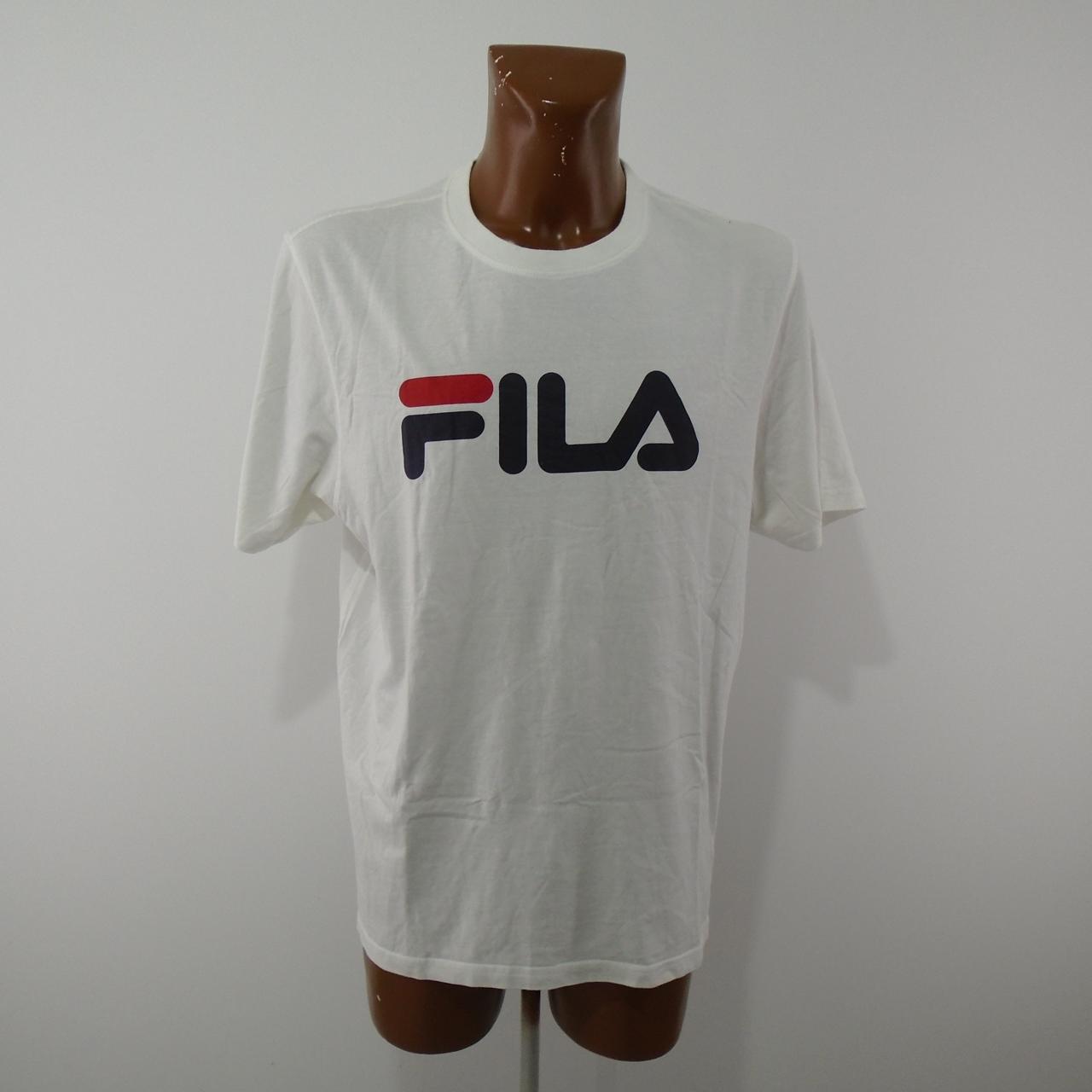 Men's T-Shirt fila. White. XXL. Used. Good