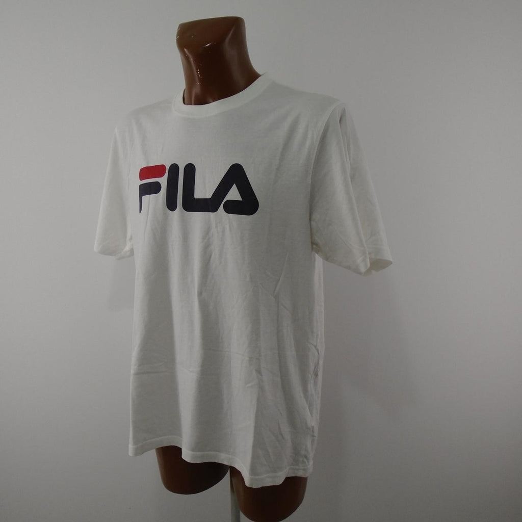 Men's T-Shirt fila. White. XXL. Used. Good
