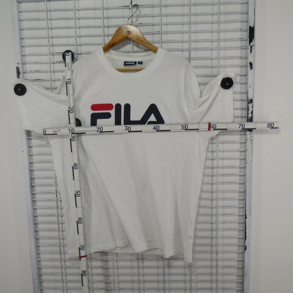 Men's T-Shirt fila. White. XXL. Used. Good