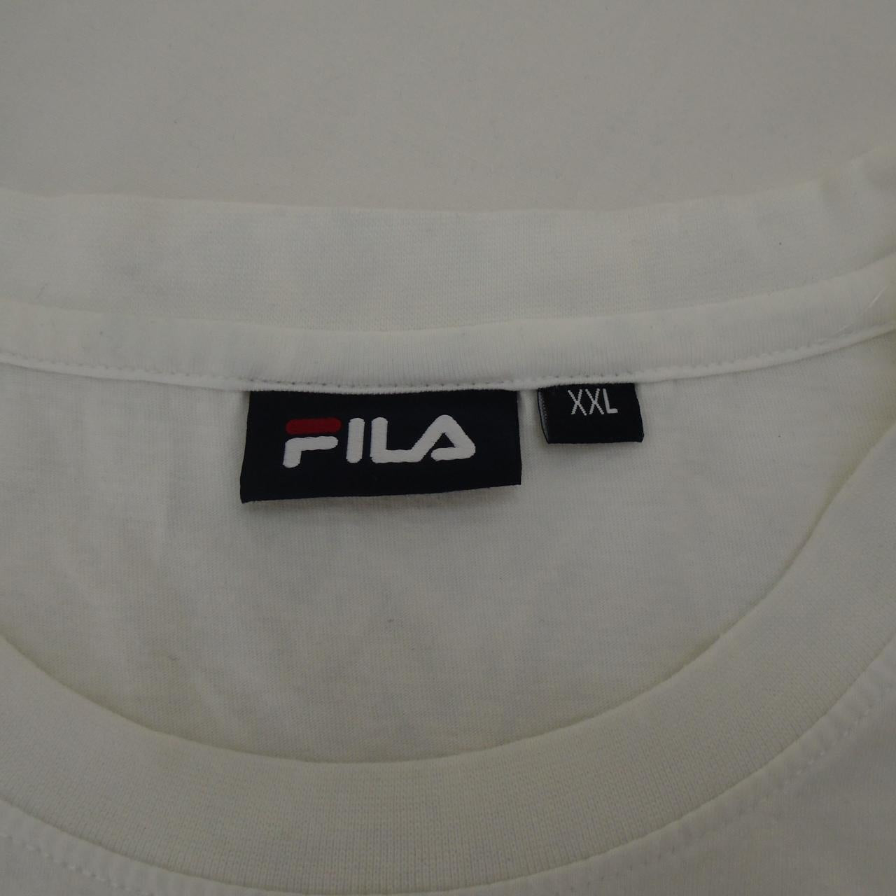 Men's T-Shirt fila. White. XXL. Used. Good