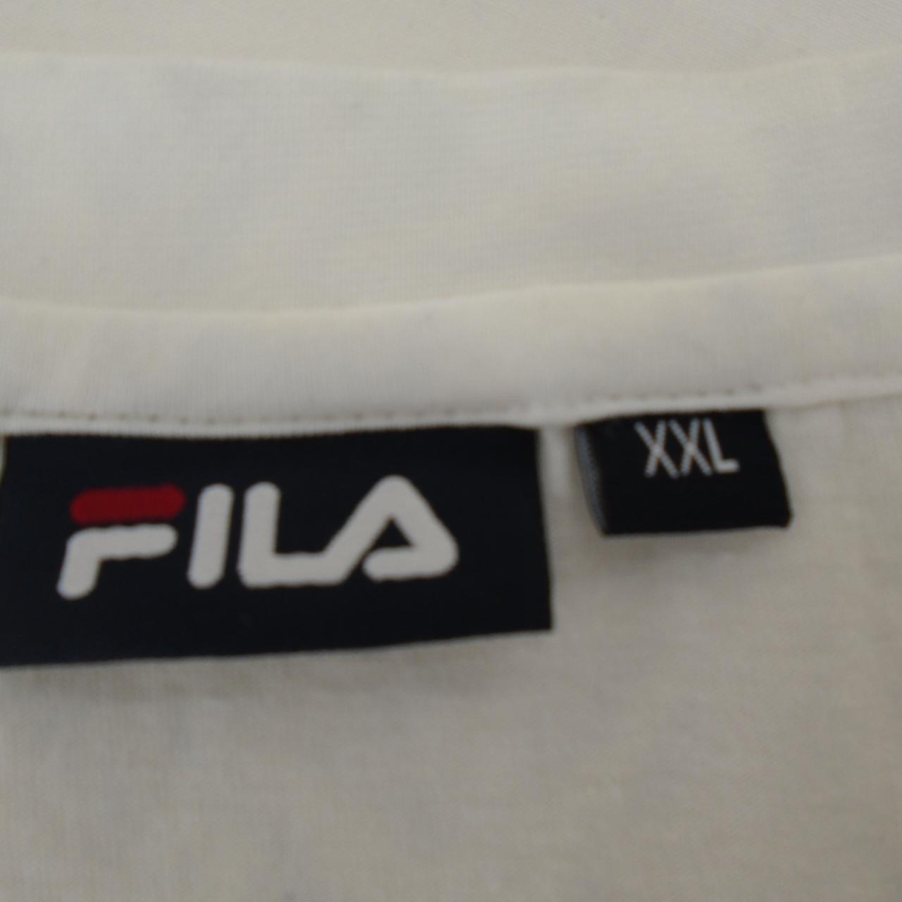 Men's T-Shirt fila. White. XXL. Used. Good
