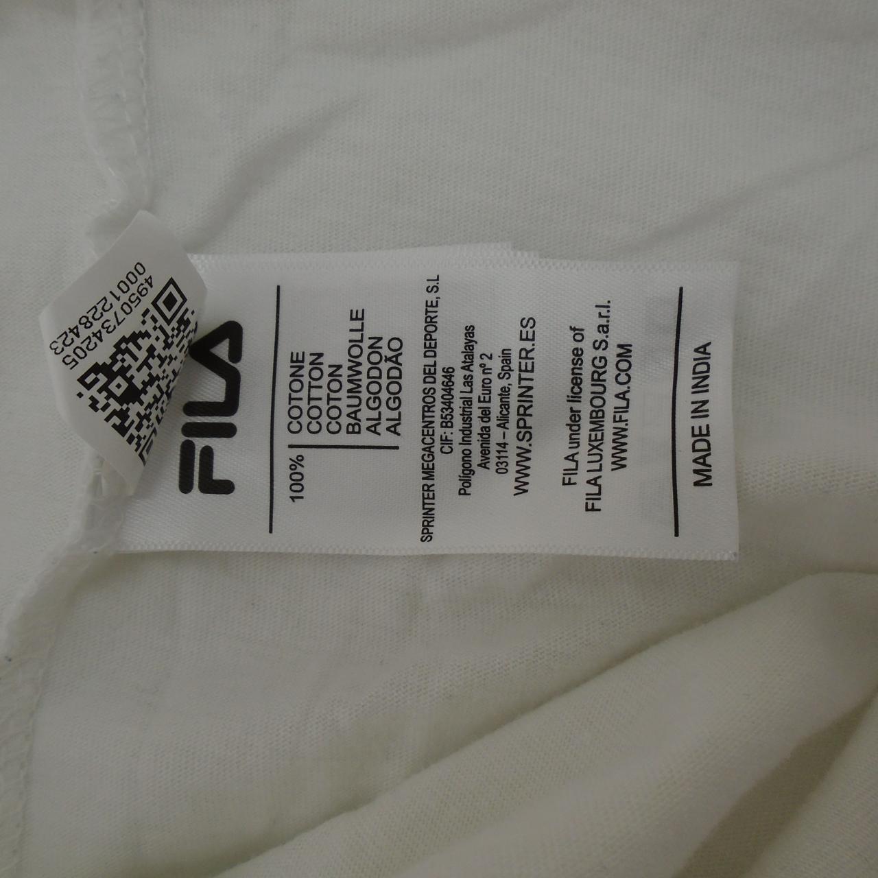 Men's T-Shirt fila. White. XXL. Used. Good
