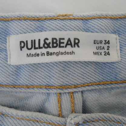 Pantalón Corto Mujer Pull &amp; Bear. Azul. XS. Usado. Bien