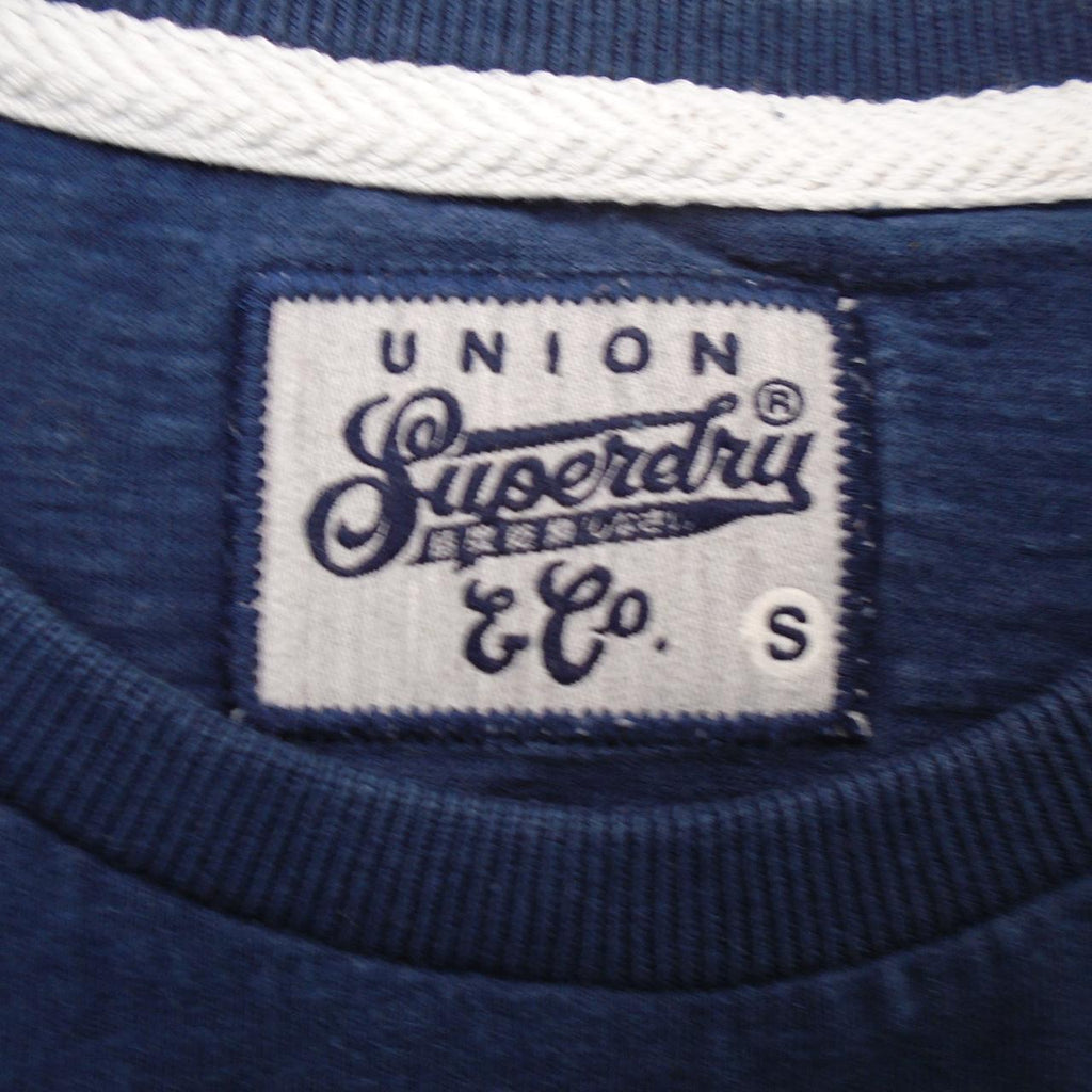 T-shirt Homme Superdry.  Bleu foncé.  S. Utilisé.  Bien