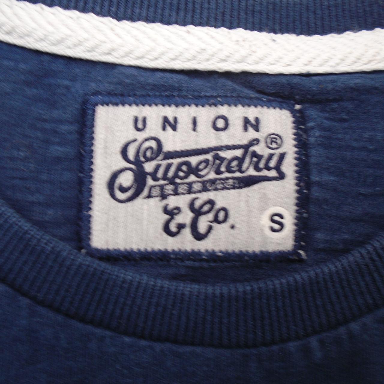 T-shirt Homme Superdry.  Bleu foncé.  S. Utilisé.  Bien