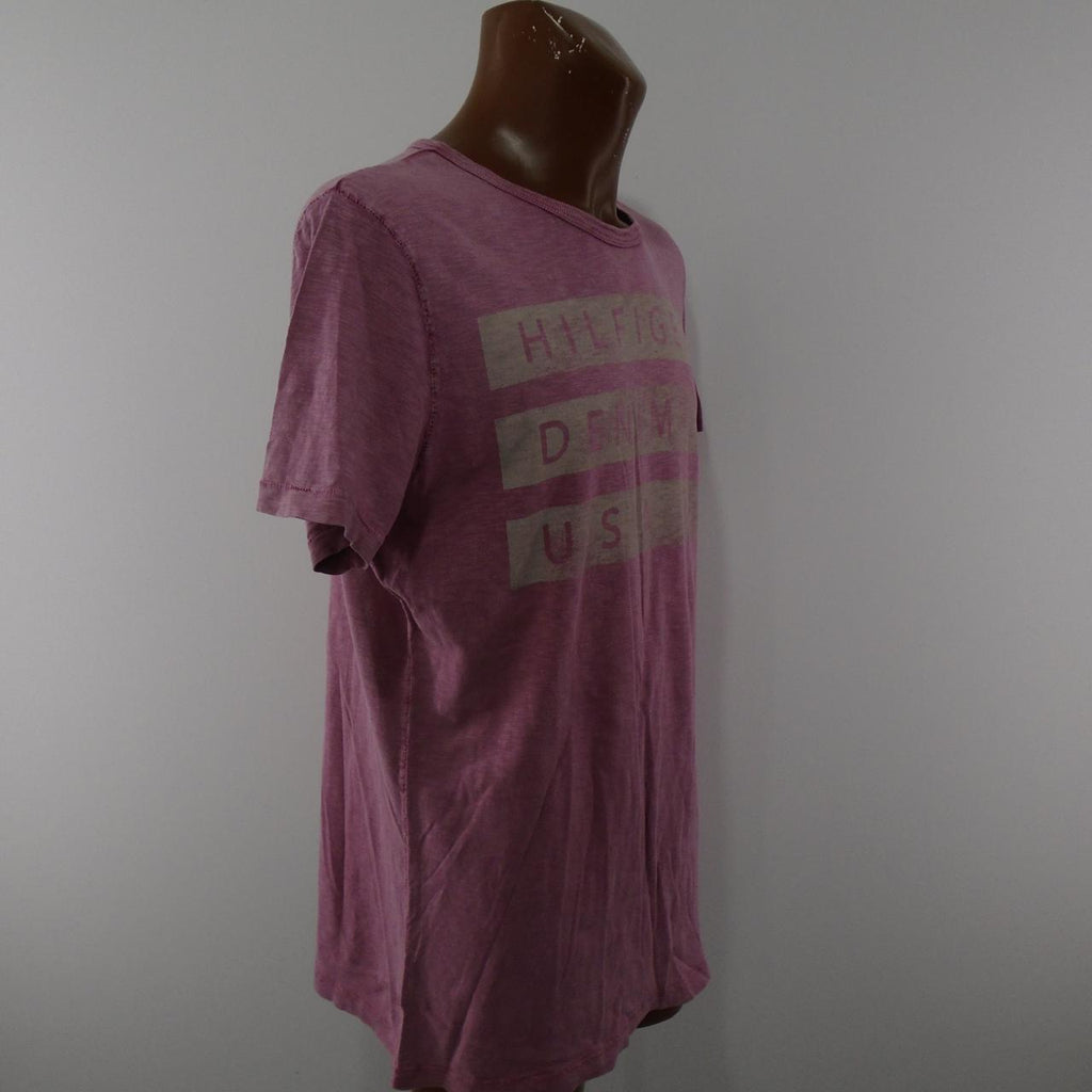 Men's T-Shirt Tommy Hilfiger. Pink. XL. Used. Good
