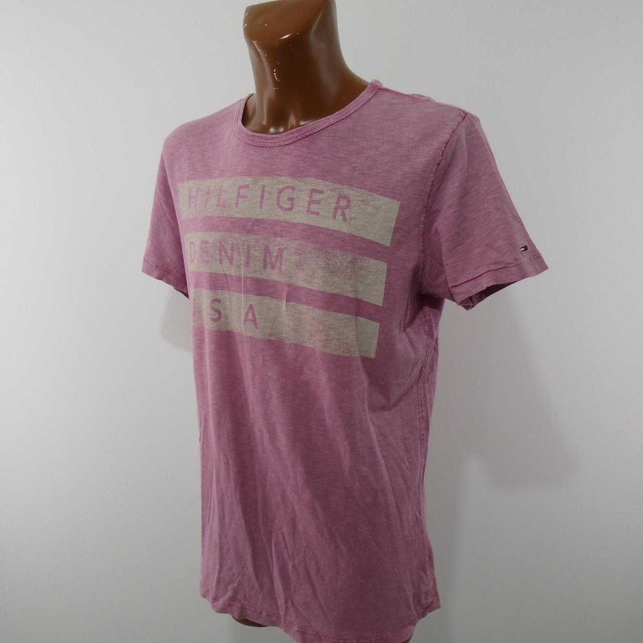 Men's T-Shirt Tommy Hilfiger. Pink. XL. Used. Good