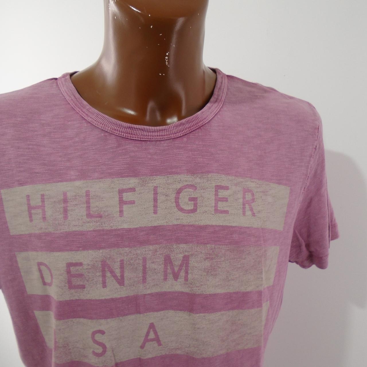 Men's T-Shirt Tommy Hilfiger. Pink. XL. Used. Good