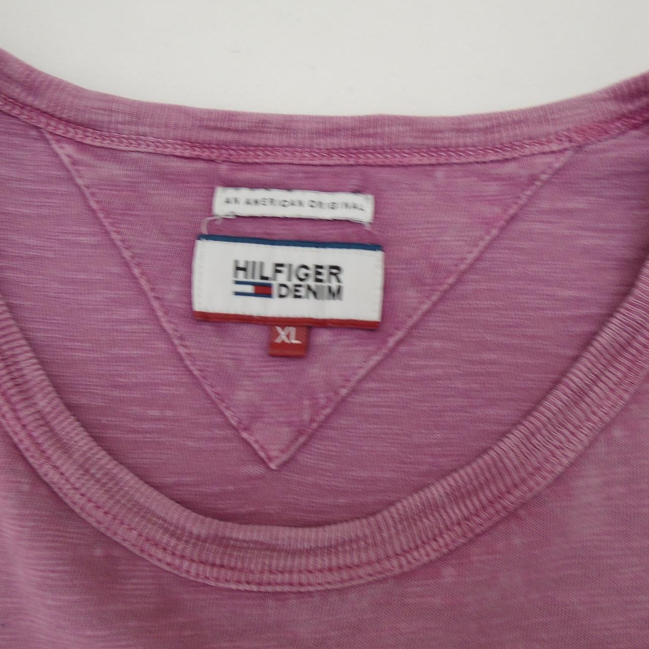 Men's T-Shirt Tommy Hilfiger. Pink. XL. Used. Good